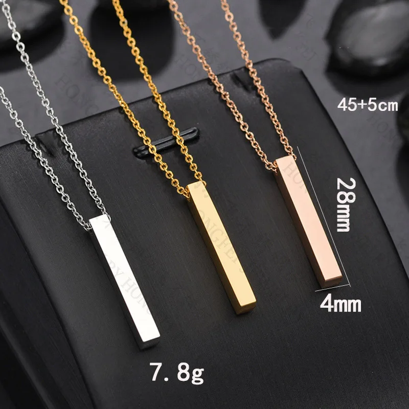 Квадратная Подвеска из нержавеющей стали бижутерия Женская пустая бирка для