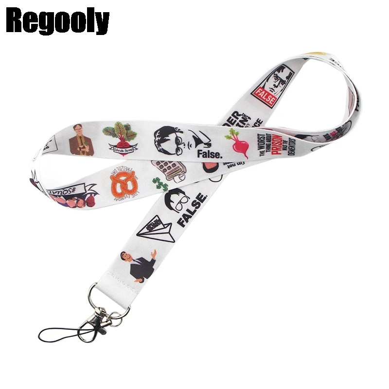 the office tv show lanyard for keys phone cool neck strap lanyard for camera whistle id badge cute webbings ribbons gifts kids free global shipping