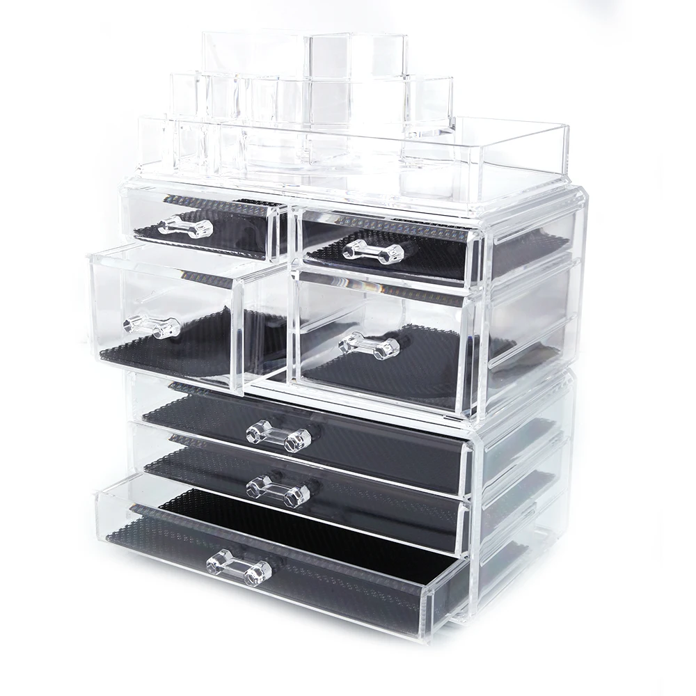 

SF-1122-1 Cosmetics Storage Rack With 4 Small & 3 Large Drawers Transparent
