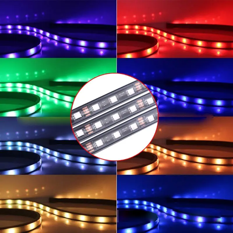 

RGB LED Strip Under Car Tube Underbody Underglow Glow System Neon Light Remote