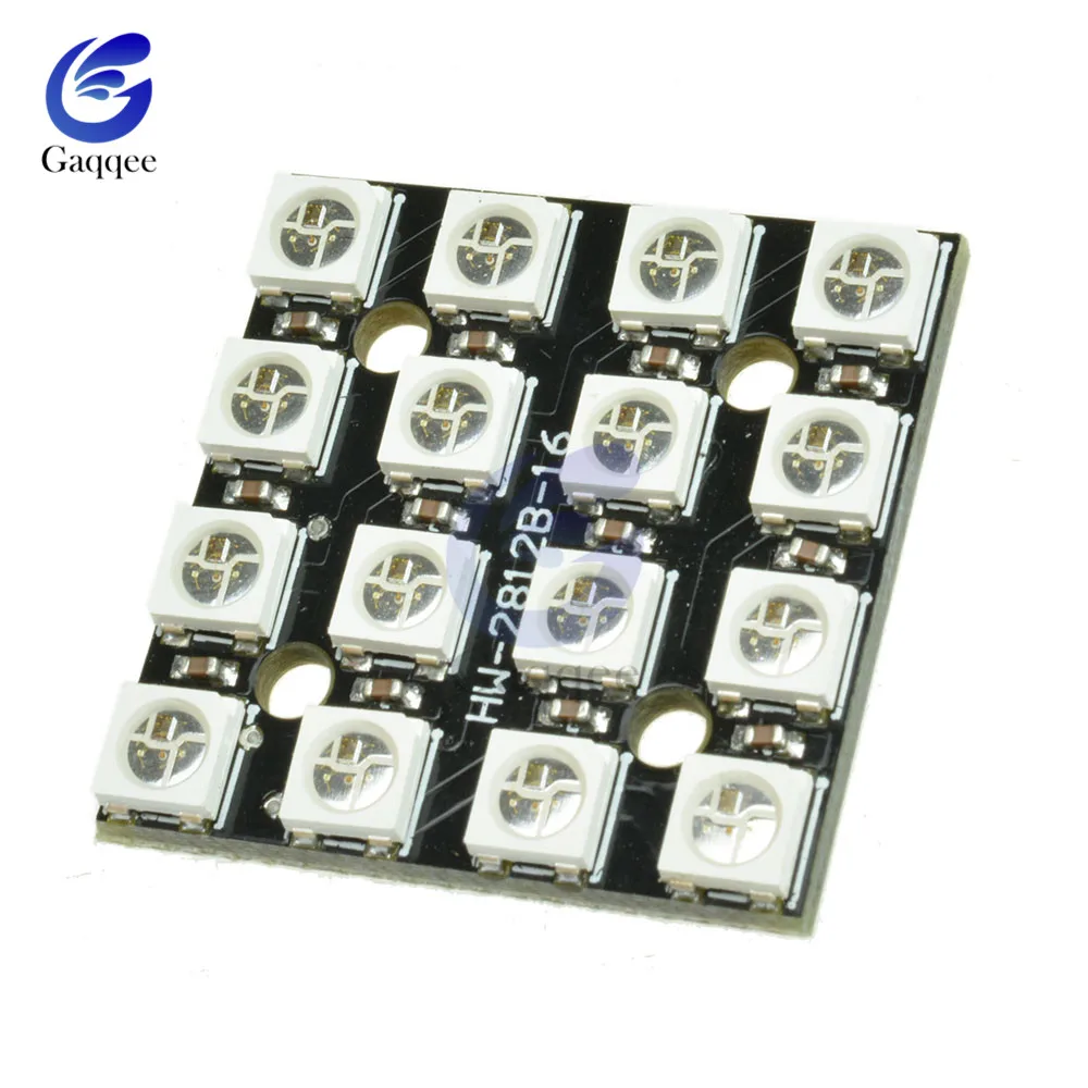 12 16 24 40 60 64 бит WS2812 модуль 5050 RGB светодиодный полноцветный Встроенный светодиодный светильник-кольцо с интегрированными драйверами для Arduino