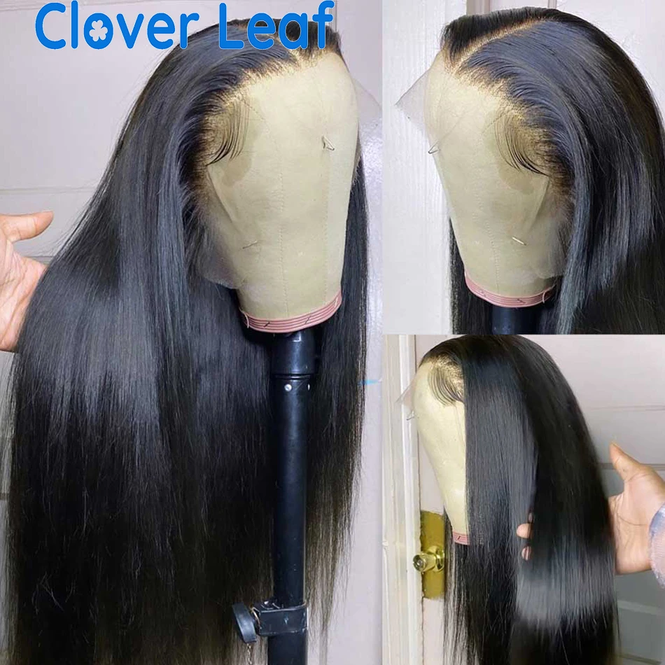 Парик прямой из натуральных волос HD прозрачные с длинными косточками прямые