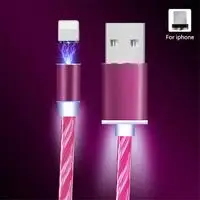 Red Магнитный usb-кабель 3 в 1, кабель для быстрой зарядки USB type-C, кабель Micro usb, кабель для мобильного телефона с углом обзора 360 градусов, инновационный стример - Цвет: Red