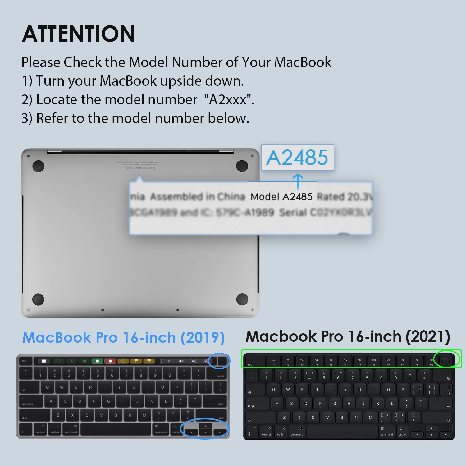 Наклейка на весь корпус для нового MacBook Pro16 модели A2485 2021 года включая верхнюю +