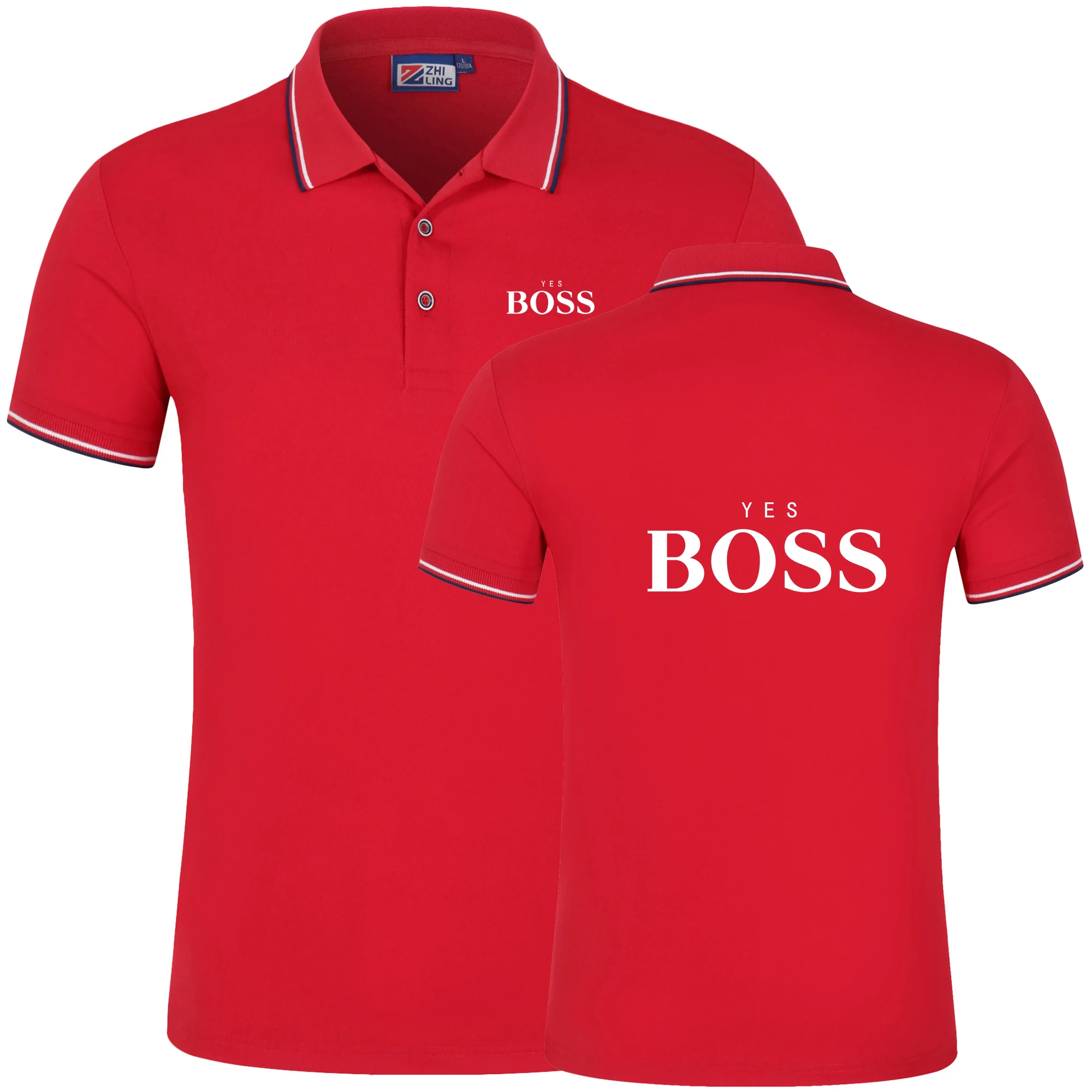 

Polo shirt men's 2021 summer comfortable and breathable business shirt fashion brand yesboss printing solid color lapel short-s