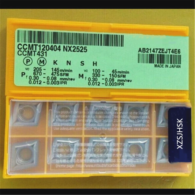 

10 шт. CCMT120404 NX2525 CCMT431 NX2525 CNC карбидные вставки станки режущие инструменты