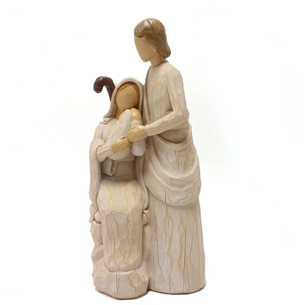 

Nativity Figurine Resin Nativity Holy Family Jesus Sculpture Christmas Religious Ornaments Gift Home Decoration Ornaments