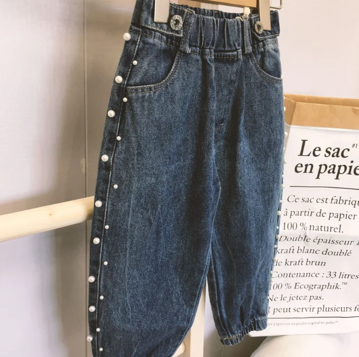 

Summer Baby Girls Jeans Pants Kids Clothes Cotton Casual Children Trousers Teenager Denim Boys Clothes