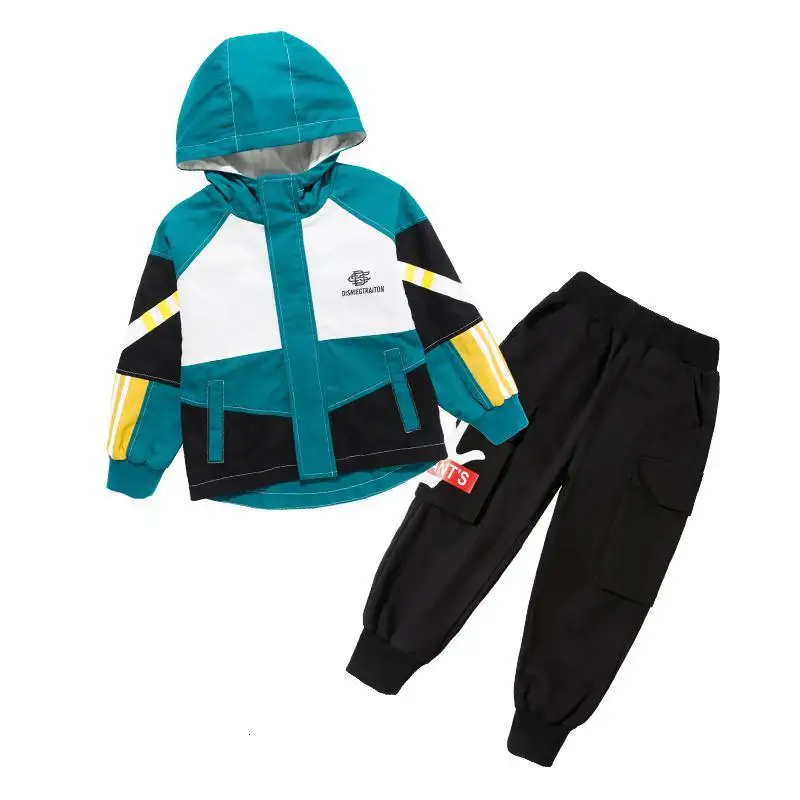 Комплект одежды для мальчиков на весну и осень Детские Модные хлопковые пальто с