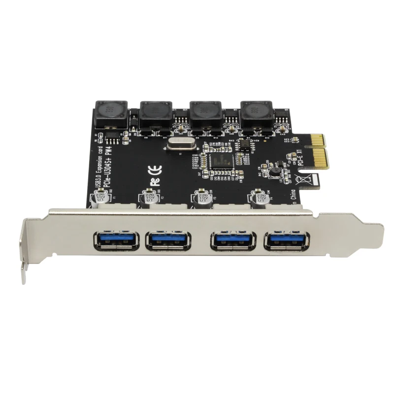 Плата расширения 5 Гбит/с Superspeed на 4 порта USB 3 0 адаптер PCI-E PCI Express контроллер для PCIe