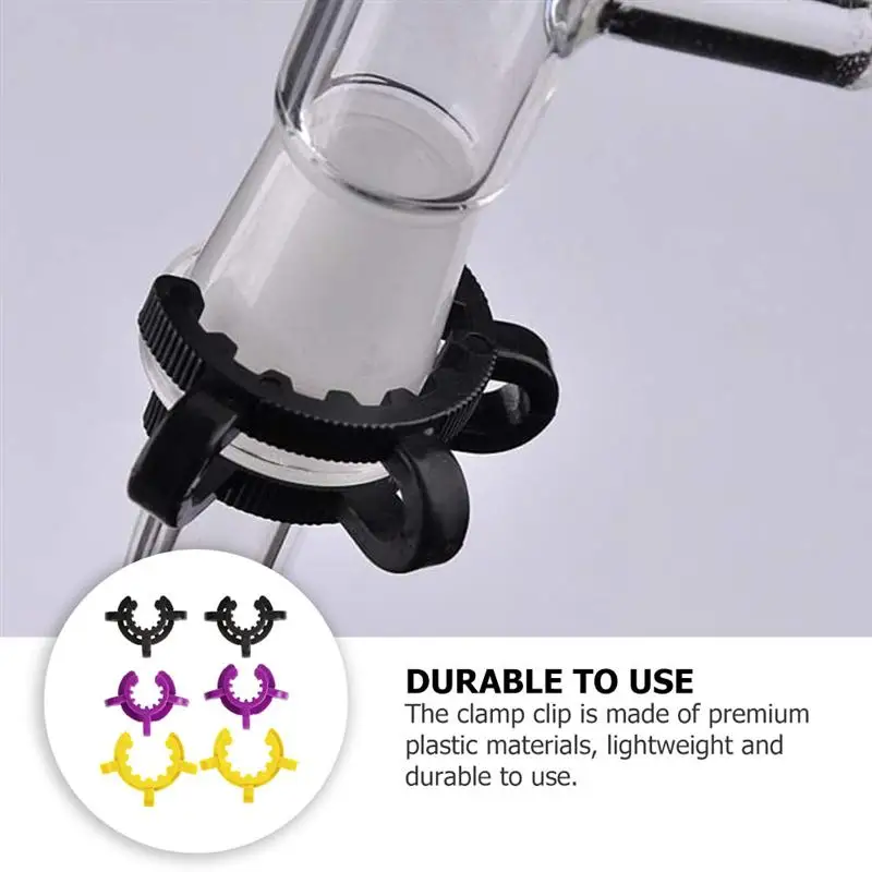 

6pcs Plastic Keck Clip Keck Clamp for Glass Ground Joint Laboratory Equipment