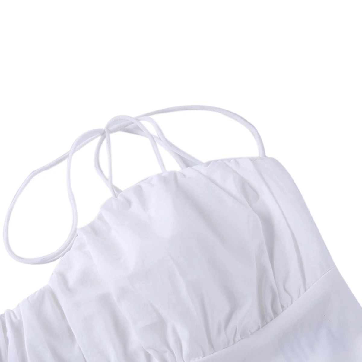 Женский летний пикантный Топ без рукавов белый кружевной складчатый жилет с