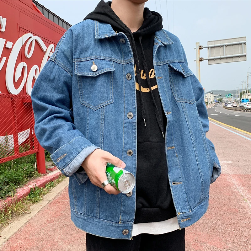 Мужские джинсовые куртки Корейская одежда мужские пальто Хип Хоп Уличная 2019