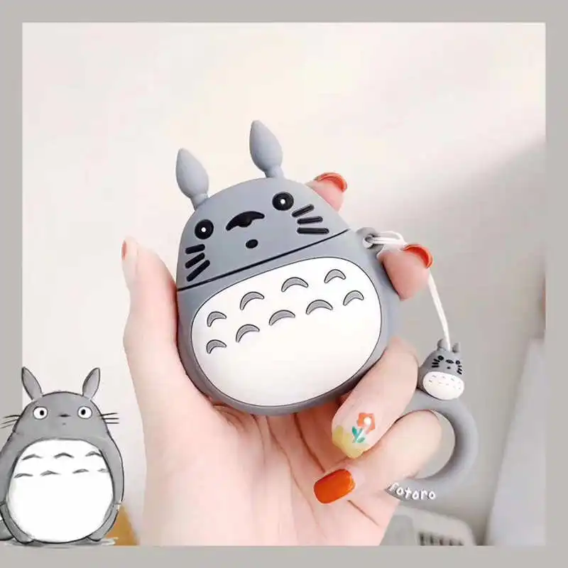 LOVERONY Cute Cartoon Bluetooth Earphone 3D Silicone Case For AirPods 2 1 Headset Protective Cover Apple Air pods Charging Box