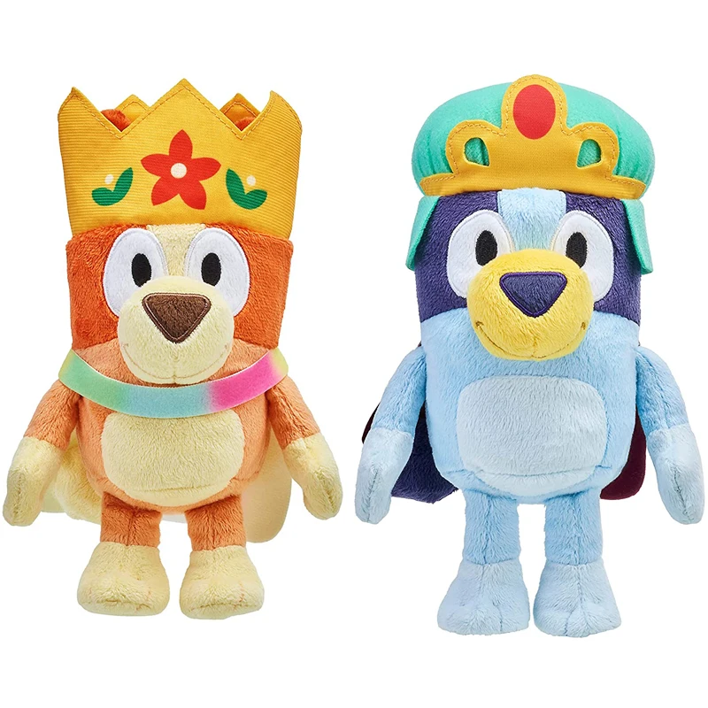 

New Original Bluey Friends Royal Bluey Bingo Plush Kids Soft Cute Gift Toys Doggy Pupets Doll