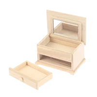 112 doll house drawers miniature vanity table with flip up mirror drawers bedside drawer cabinet model for children gifts