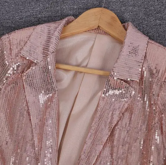 Осенний Женский комплект из 2 предметов 2019 металлические блестки модный Комплект