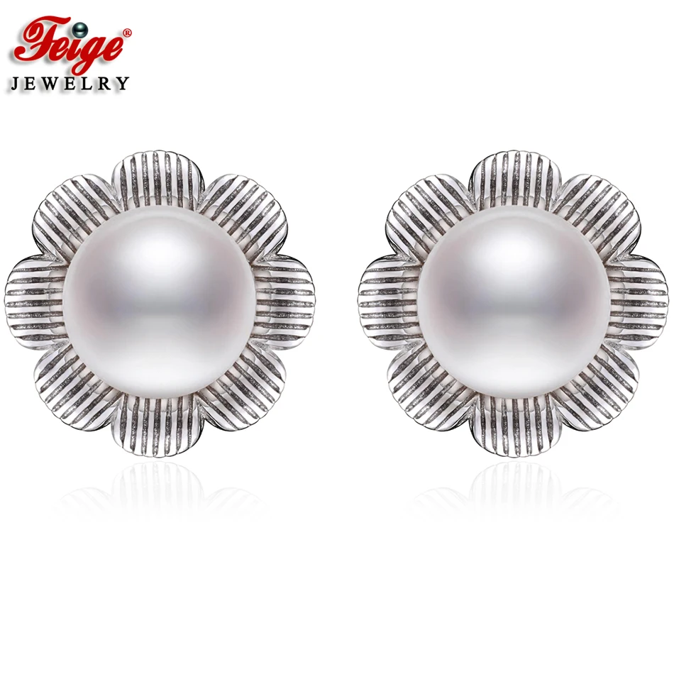 

Винтажный цветок предотвращает аллергию 4 цвета натуральный пресноводный культивированный жемчуг серьги гвоздики для женщин модные ювели...