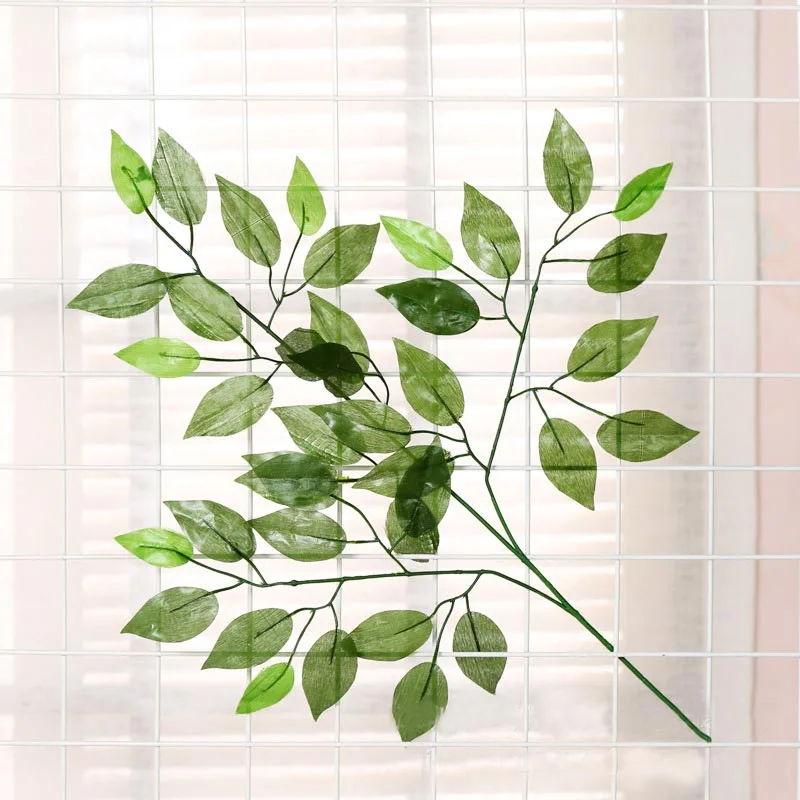 Искусственные кленовые ветви поддельные зеленые растения гингко лист ветки
