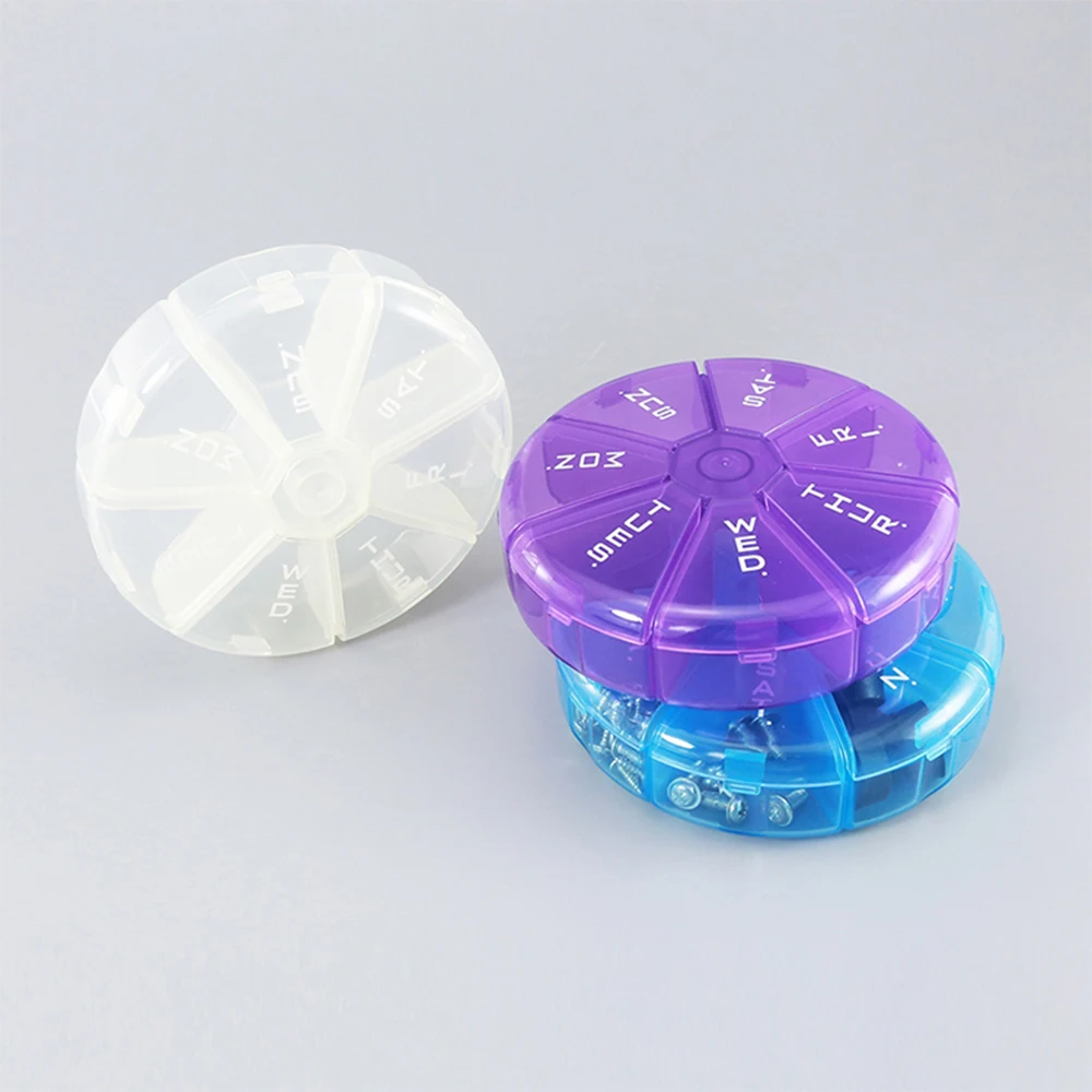 1pc 7 days weekly pill storage box medicine box holder container portable ransparent mobile phone mainboard ic parts storage box free global shipping