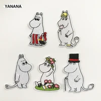 lovely cartoon animal embroidered iron on stickers diy individual personality clothing
