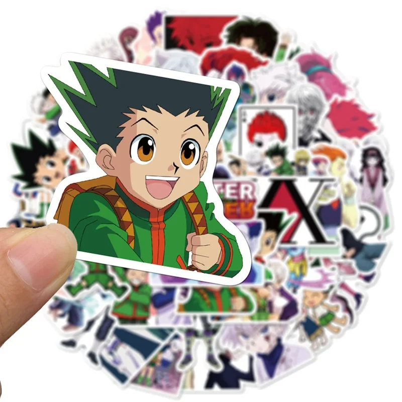 

50Pcs/Lot HUNTER X HUNTER Anime Stickers Waterproof Decal For Car Laptop Suitcase Skateboard Motorcycle For KIDS