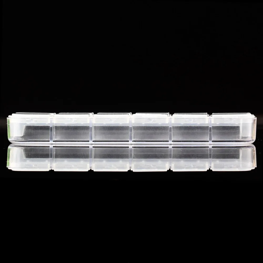 12 Отсек пустой пластиковый чехол Стразы Dired цветок Дизайн ногтей продукт серьги