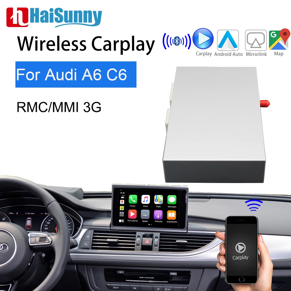 Беспроводной модуль Carplay для Audi A6 C6 C7 MMI RMC 2012 18 поддержка GPS навигации Siri голосовая