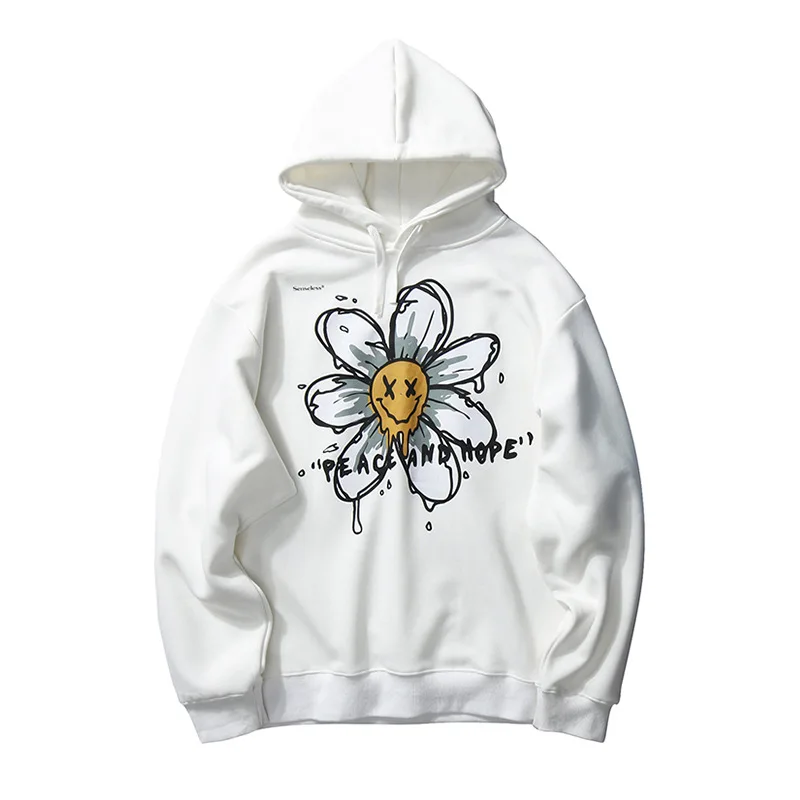 

Autumn/winter 2020 popular logo new Daisy printing fleece male hooded loose couples