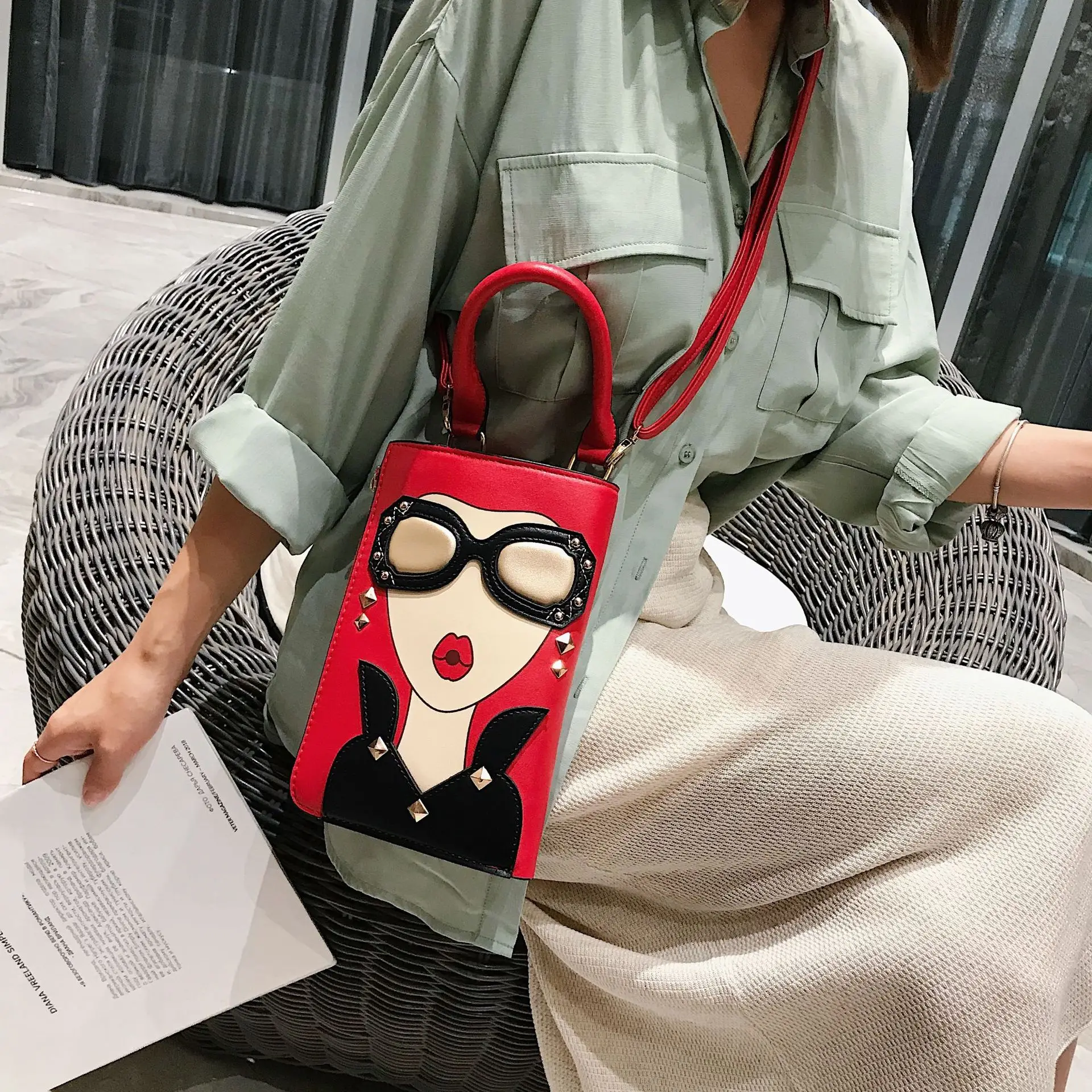 2019 Новая модная прошитая Большая красивая маленькая квадратная сумка на одно