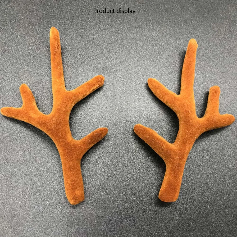 Пара тиара с искусственными рогами ободки флокированными Sika оленями аксессуары