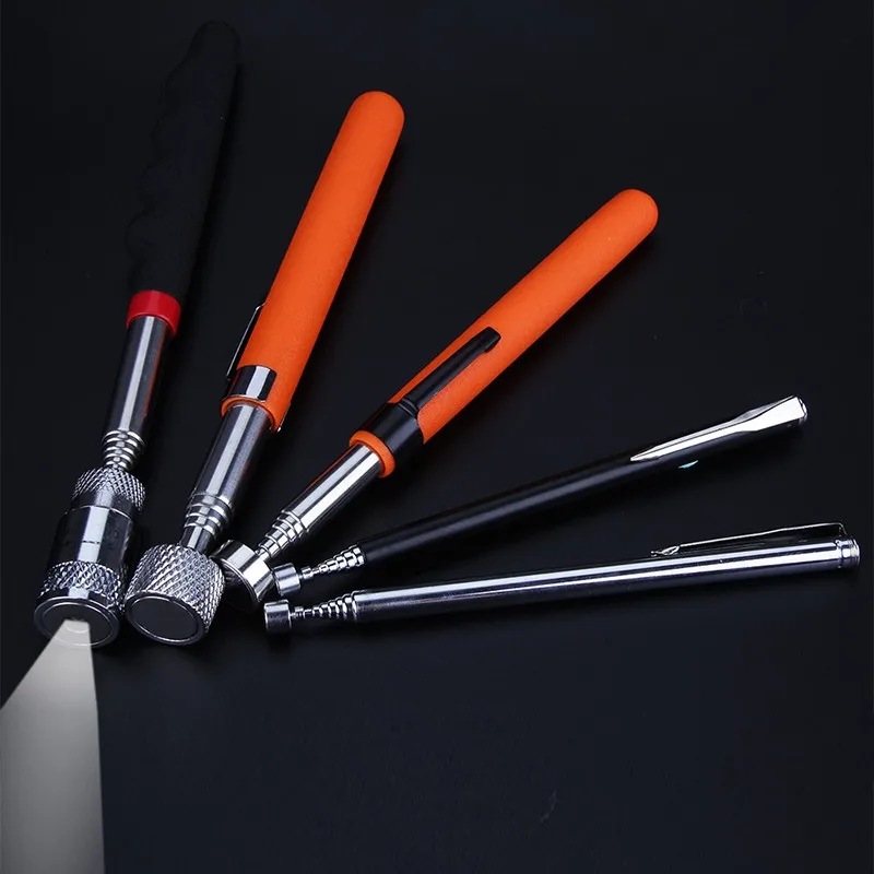 

Retractable Magnetic Pen With Light Mini Portable Magnet Pick-up Tool Long Reach Pen Handy Tool For Picking Up Nuts Tools