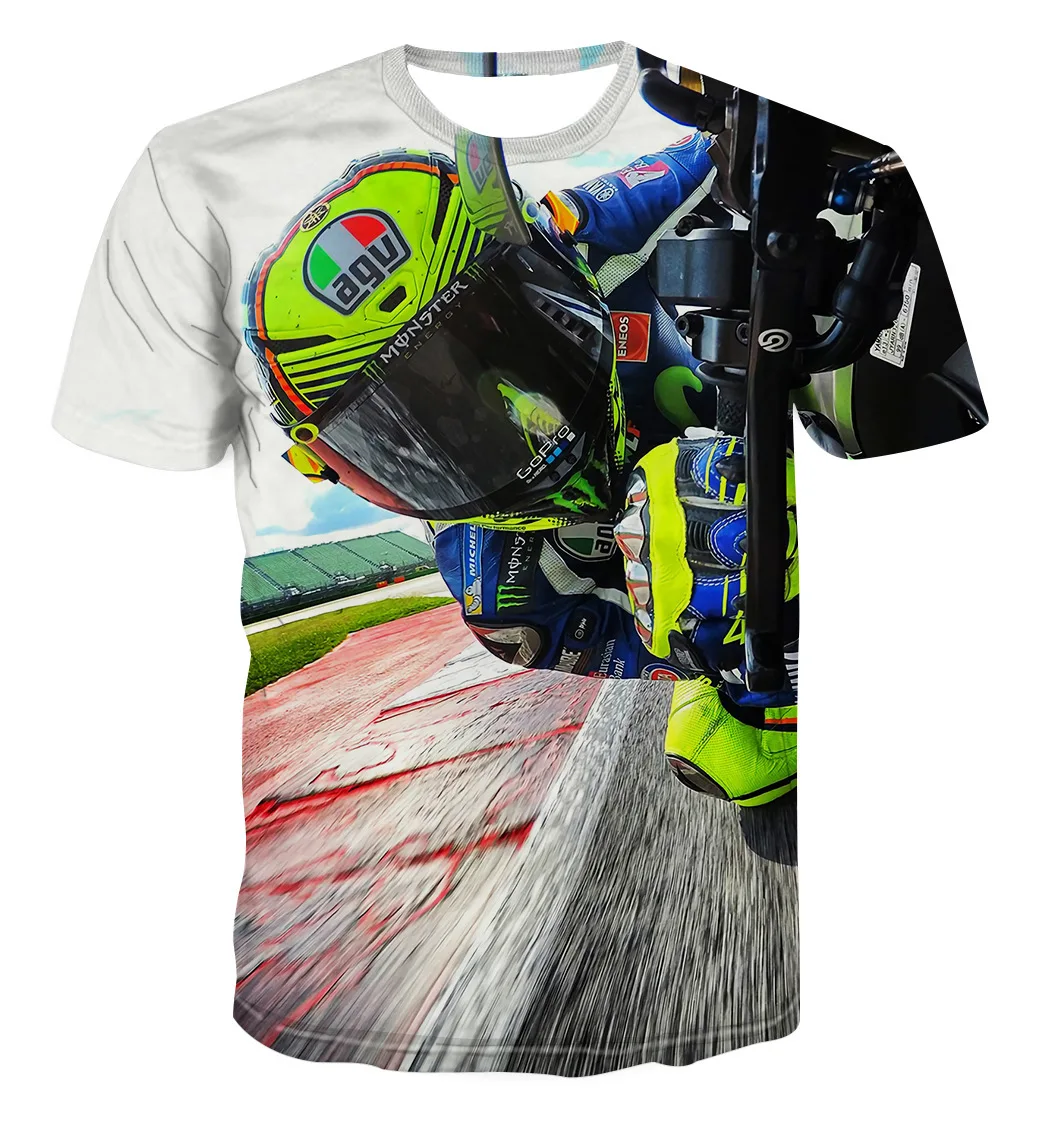 

2021 Summer Locomotive 3D Printing Oversized T-Shirts Kids/Men/Ladies/Motorcycle Style/Polyester/Harajuku Polyester O-Neck Tee