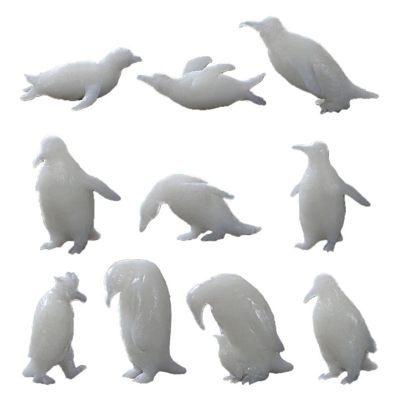 

10 Shapes Silicone Mini Penguin Modeling Resin Mold Resin Jewelry Fillings Craft