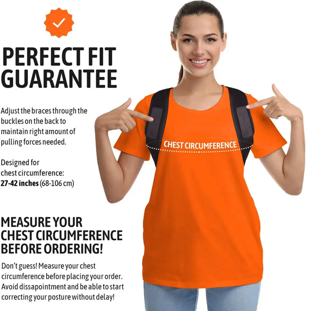 

New Adjustable Back Spine Posture Corrector Adult Humpback Pain Back Support Brace Shoulder Belt Posture Correction