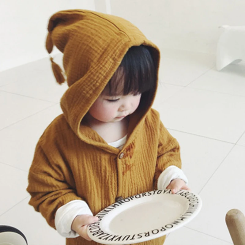 Весенняя куртка пальто для девочек хлопковая детская верхняя одежда с длинными