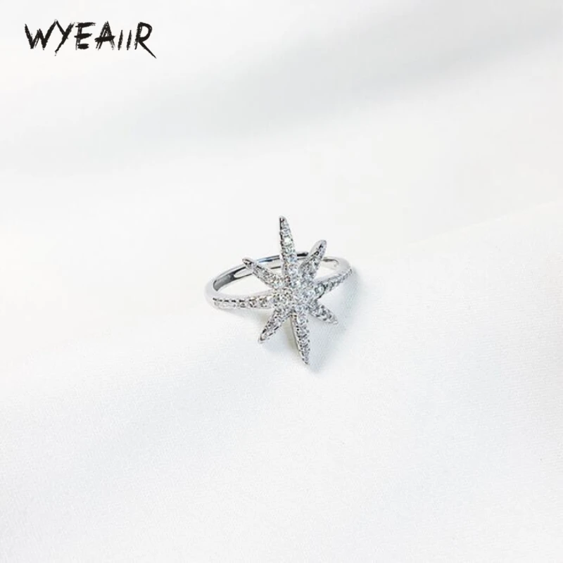 WYEAIIR изысканные рисовые Стразы Снежинка красивое творчество милые 925 пробы