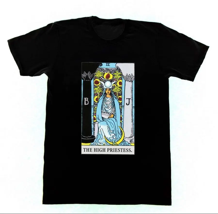Высокая жрица T7 футболка Райдер Таро карта гадания оккультное колдовство 2018