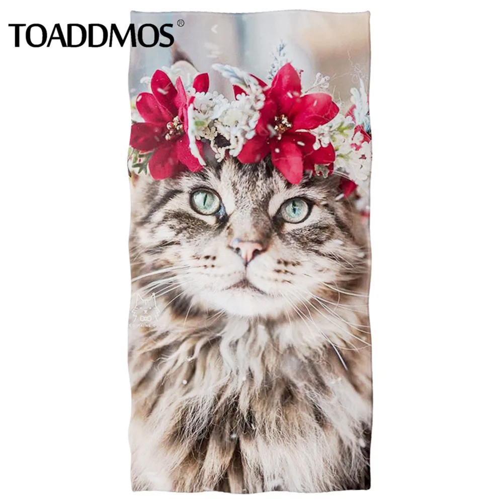 

TOADDMOS с забавными животными 3D с рисунком кота абсорбирующее банное полотенце для детей и взрослых быстросохнущая дома Ванная комната Функци...