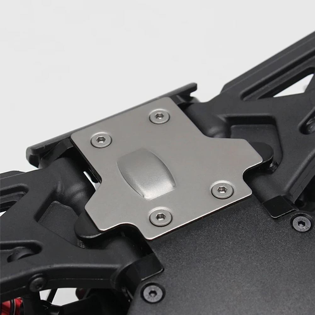 Protector de chasis delantero y trasero para coche a control remoto, placa de deslizamiento para coche BLX Arrma Kraton Notorious Outcast Senton Talion Typhon de acero inoxidable, 1/8-4