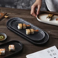 japanese sushi plates rectangular iron plates ceramic tableware dishes dishes creative household dishes