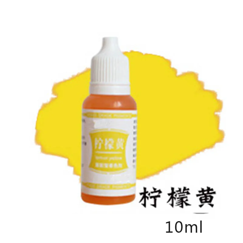 LemonYellow 10 мл Макарон крем десерт еда съедобный цвет пигмент DIY торт Печенье Кондитерские съедобные пигмент ручной работы цвет ing ингредиенты питания - Цвет: LemonYellow