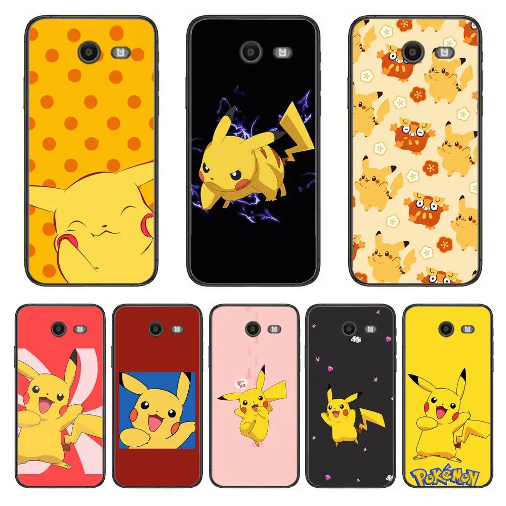 

Anime cute pikachu Phone Case Hull For Samsung Galaxy J 4 3 5 6 7 8 EU 2018 Plus 2017 Black Shell Art Cell Cover TPU