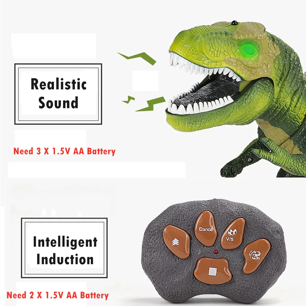 Умные развивающие забавные игрушки ревущий динозавр светильник для танцев