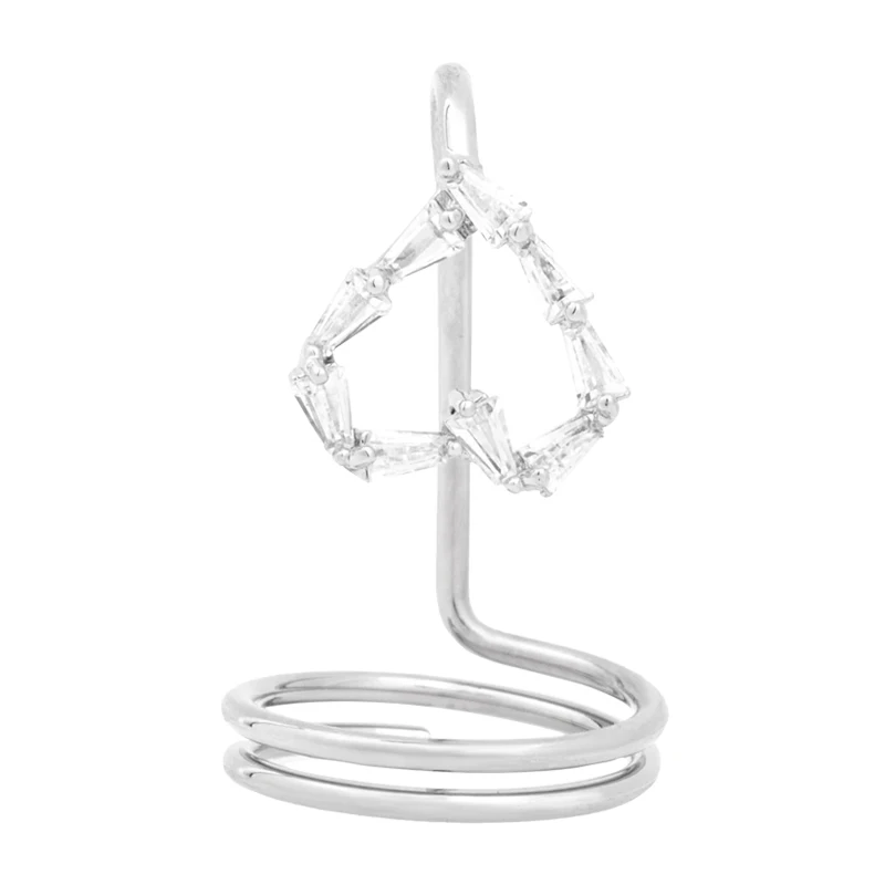 

Milk Pain Center Exquisite to Crack Niche Independent Design Personality Diamond-Embedded Nail Ring Knuckle Ring