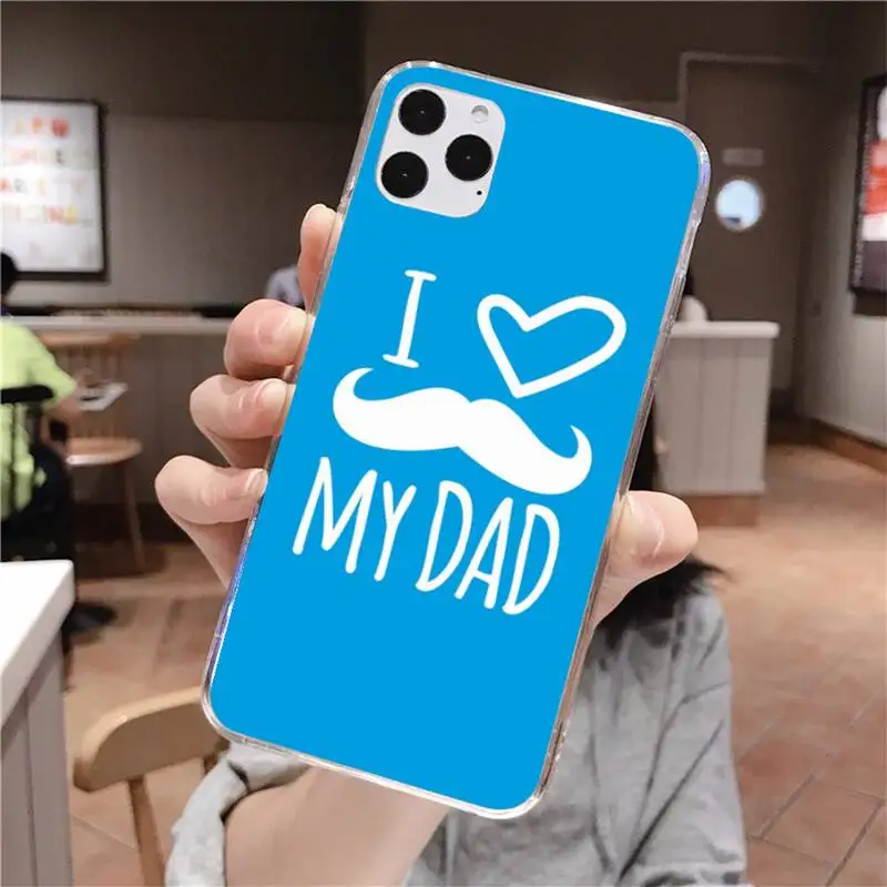 Милый блестящий чехол для телефона с надписью I love my dad iPhone 11 pro XS MAX 8 7 6 6S Plus X 5S SE 2020 XR