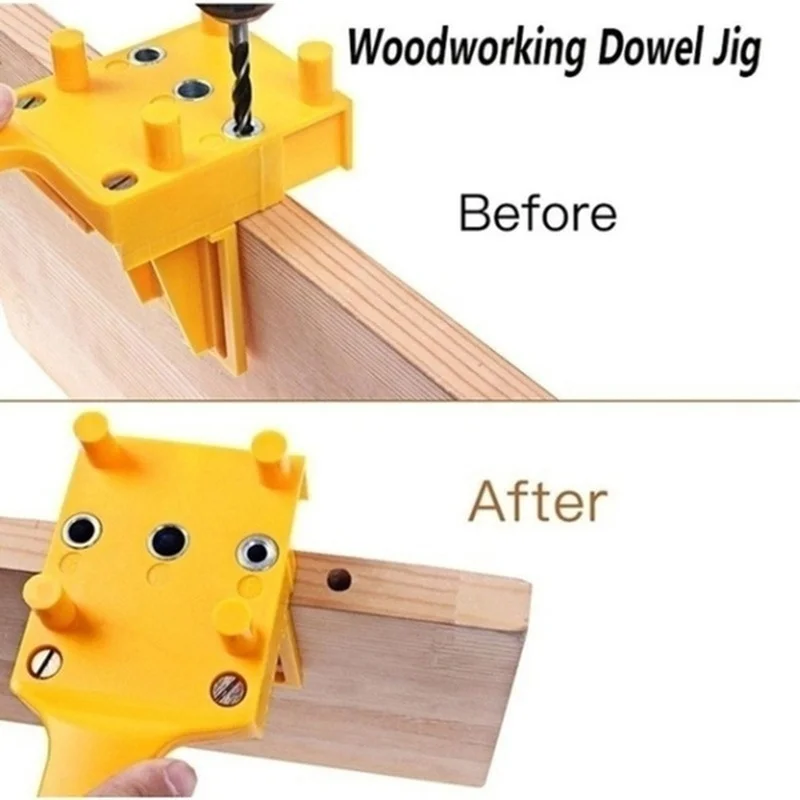 Wood Doweling Jig Punch Locator Drill Guide Handheld Pocket Hole Kit Woodworking Bit Puncher for Dowel Joint | Инструменты