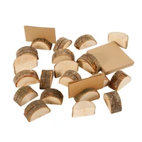 20 pcs wood place card holders table name card holder stump clip crafts home wedding decoration party table cards number plate