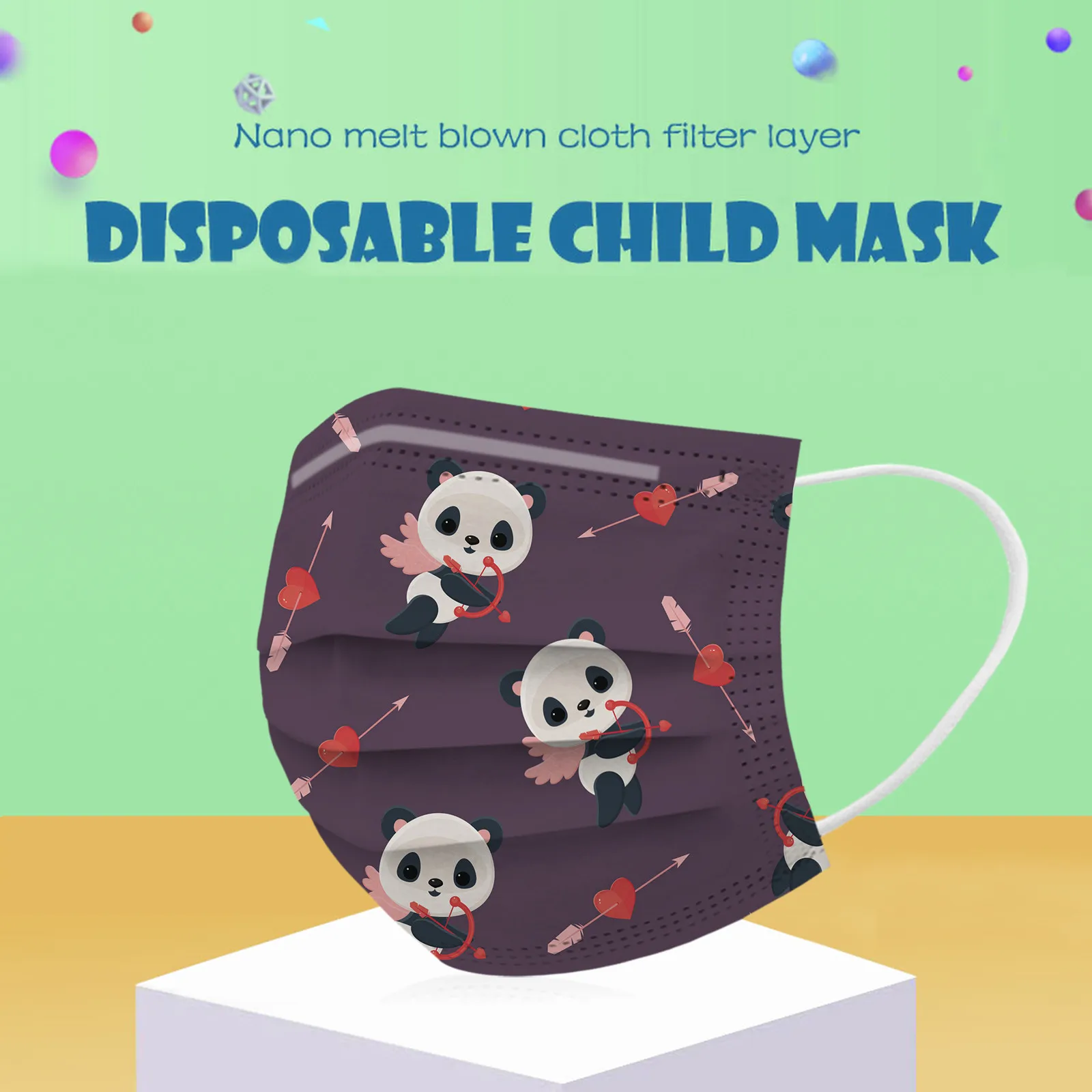 

mscara Headband 20/50PCS Valentine's Day Print Mask for Protection Face Mask Disposable Earloop Mask Masque Jetable Mascarilla