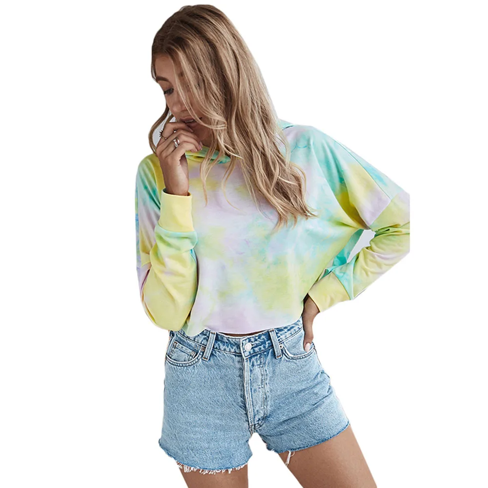 Модная женская одежда SEBOWEL свитшот осенне-Весенняя короткая Толстовка с длинным